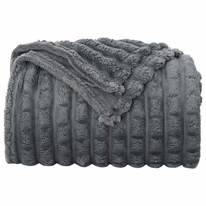 Coperta Grigio scuro 240 x 220 cm Panno