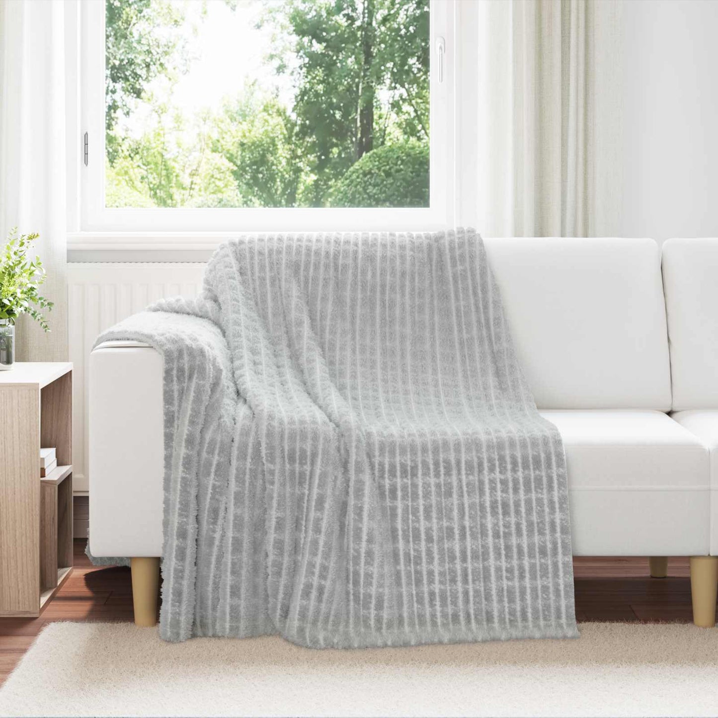 Coperta Grigio 200 x 150 cm Panno | homemem39