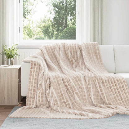 Coperte da Pile 6 pcs Beige 240 x 220 cm Panno