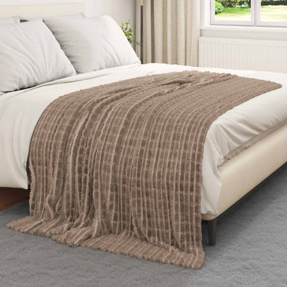 Coperte da Pile 6 pcs Cammello 200 x 150 cm Panno | homemem39