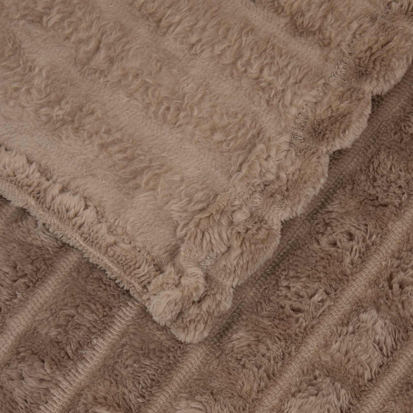 Coperte da Pile 6 pcs Cammello 240 x 220 cm Panno