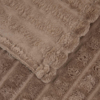 Coperte da Pile 6 pcs Cammello 240 x 220 cm Panno