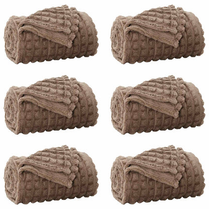 Coperte da Pile 6 pcs Cammello 240 x 220 cm Panno