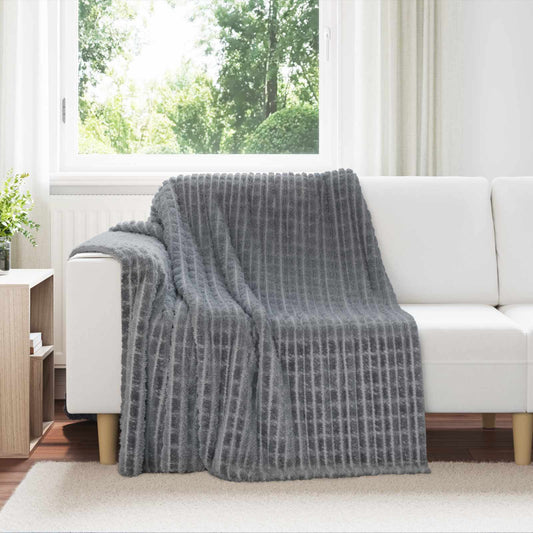Coperte da Pile 6 pcs Grigio scuro 200 x 150 cm Panno | homemem39