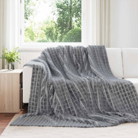 Coperte da Pile 6 pcs Grigio scuro 270 x 240 cm Panno | homemem39