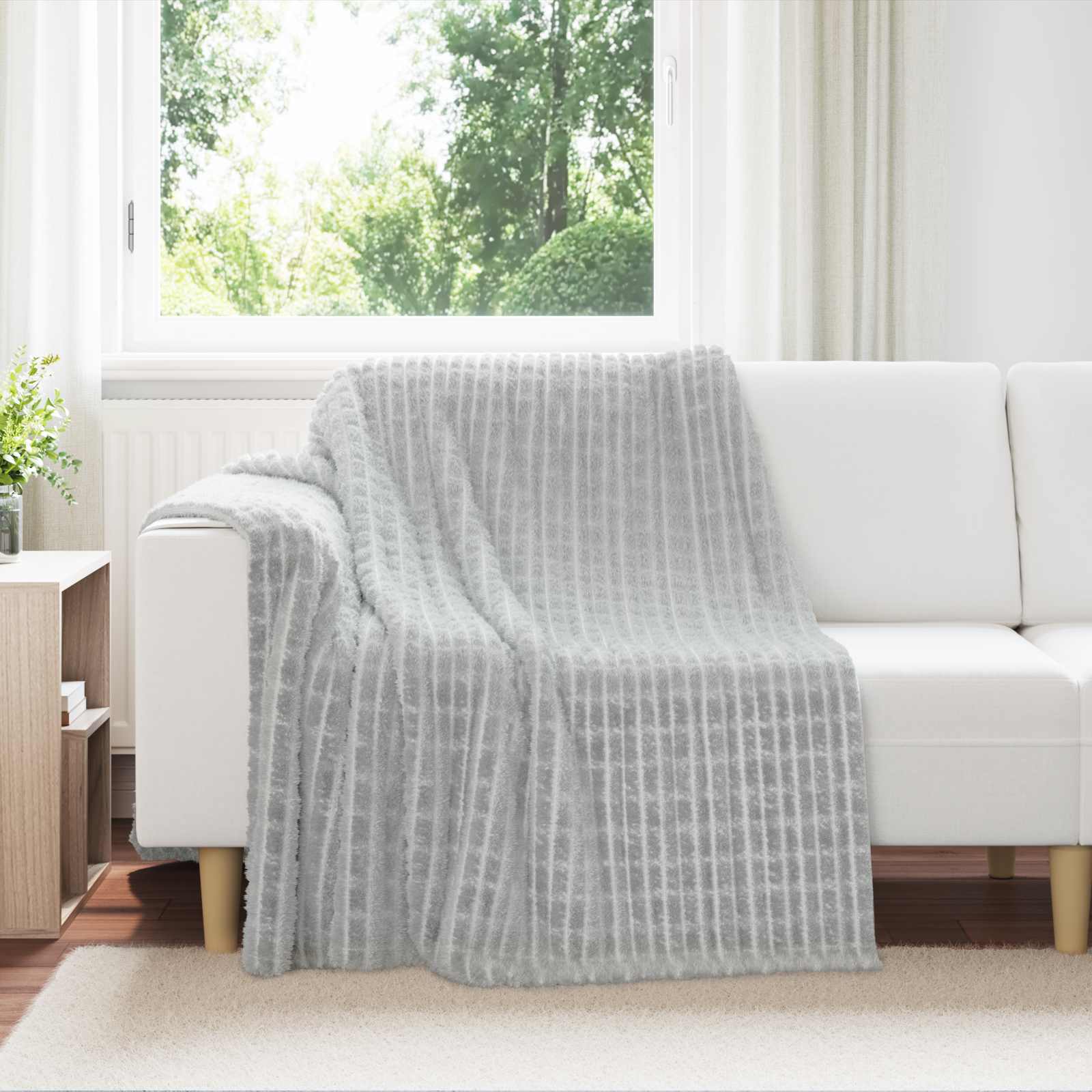 Coperte da Pile 6 pcs Grigio 200 x 150 cm Panno | homemem39