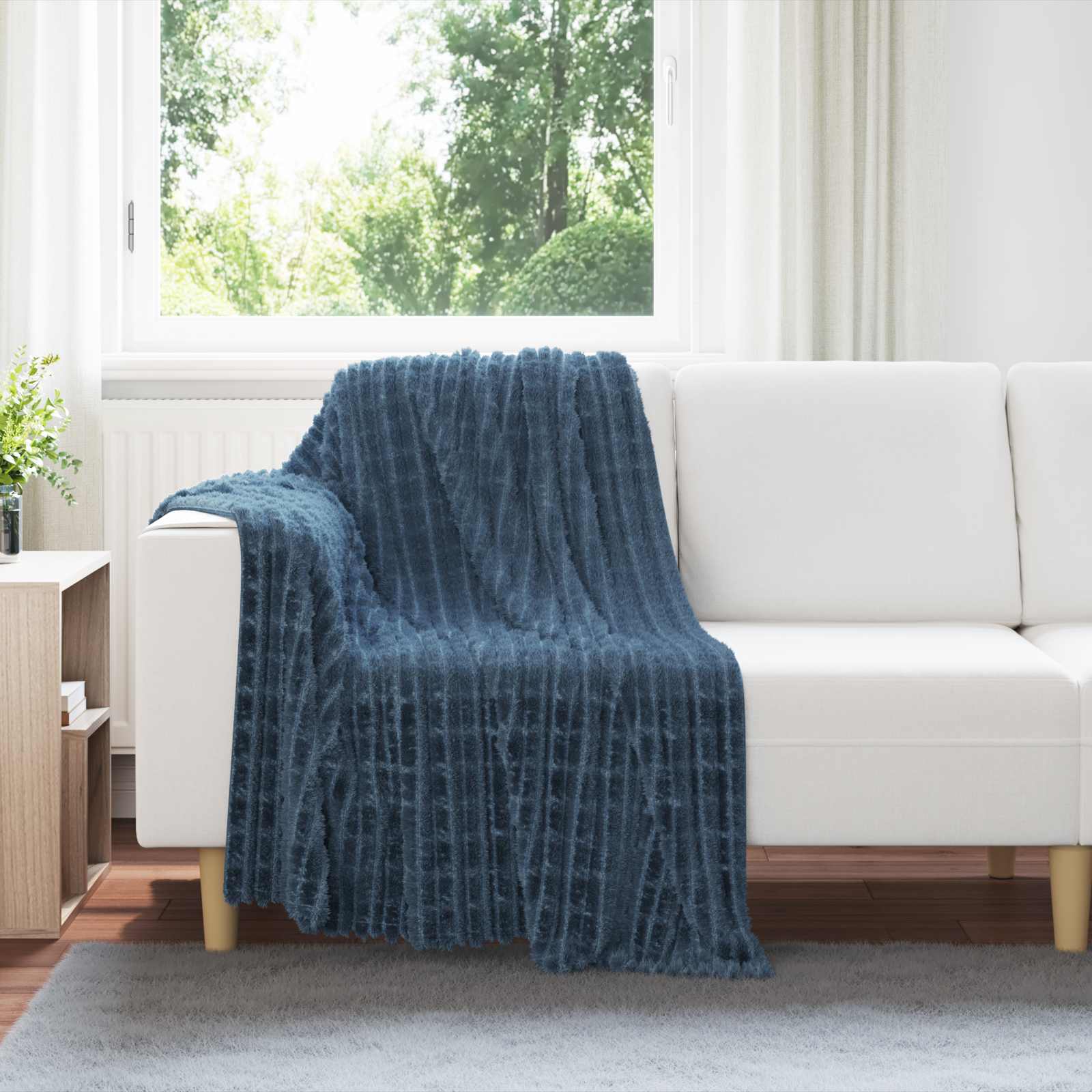 Coperte da Pile 6 pcs Blu navy 150 x 130 cm Panno | homemem39