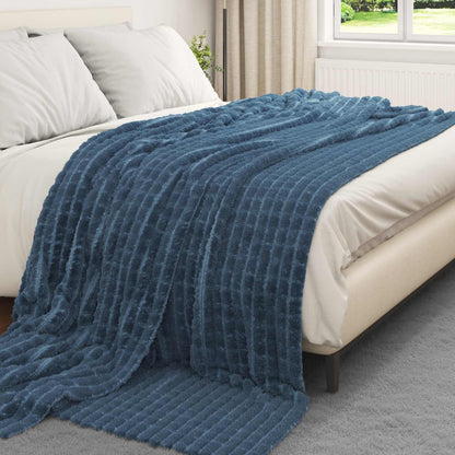 Coperte da Pile 6 pcs Blu navy 270 x 240 cm Panno | homemem39