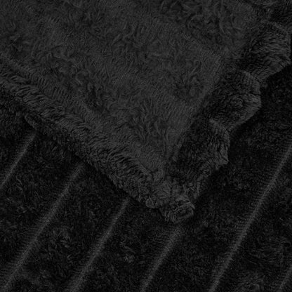 Coperte da Pile 6 pcs Nero 270 x 240 cm Panno | homemem39