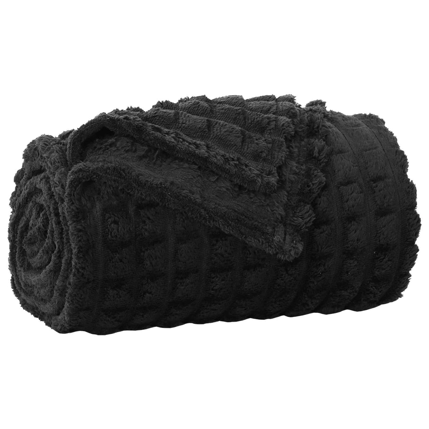 Coperte da Pile 6 pcs Nero 270 x 240 cm Panno | homemem39