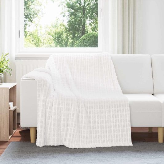 Coperte da Pile 6 pz Bianco 200 x 150 cm 4.5 kg Panno - homemem39