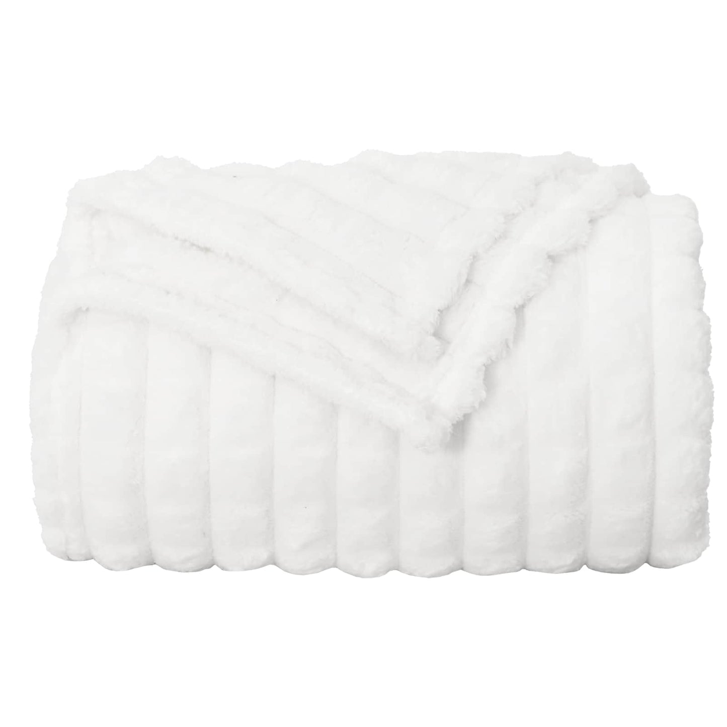 Coperte da Pile 6 pcs Bianco 240 x 220 cm Panno | homemem39