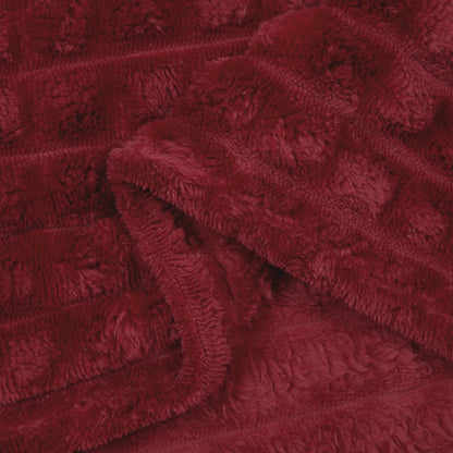 Coperte da Pile 6 pcs Rosso Bordeaux 150 x 130 cm Panno