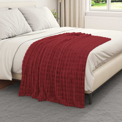 Coperte da Pile 6 pcs Rosso Bordeaux 150 x 130 cm Panno