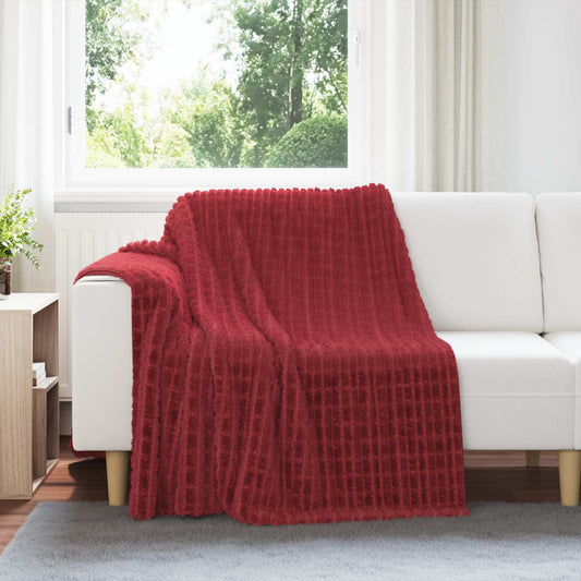 Coperte da Pile 6 pz Rosso Bordeaux 200 x 150 cm 4.5 kg Panno - homemem39