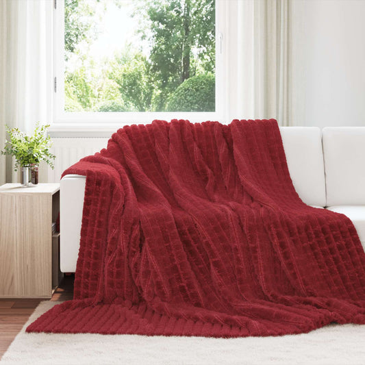 Coperte da Pile 6 pz Rosso Bordeaux 240 x 220 cm 8.63 kg Panno - homemem39