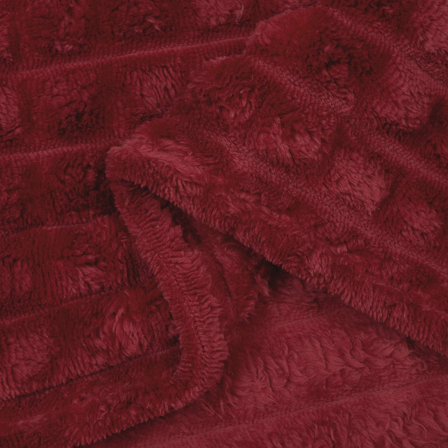 Coperte da Pile 6 pcs Rosso Bordeaux 270 x 240 cm Panno