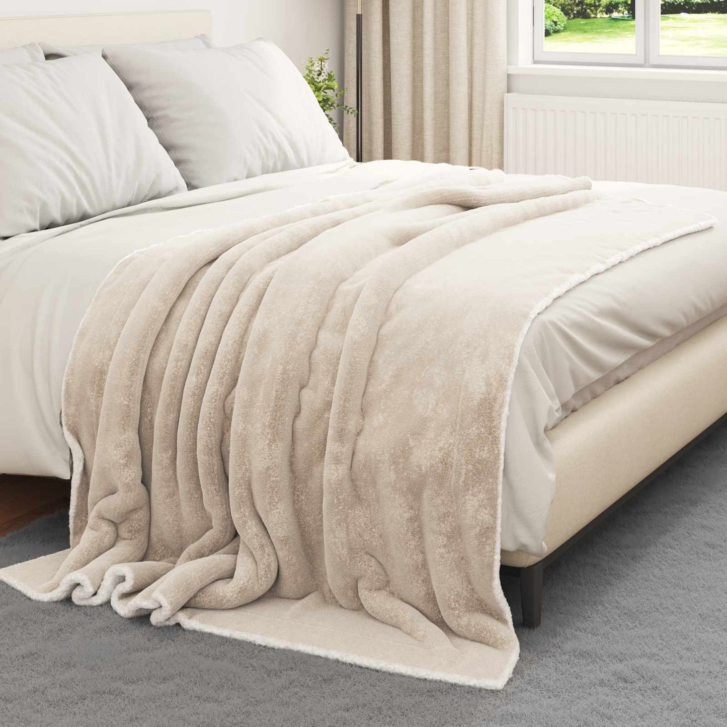 Coperta Beige 150 x 200 cm Panno