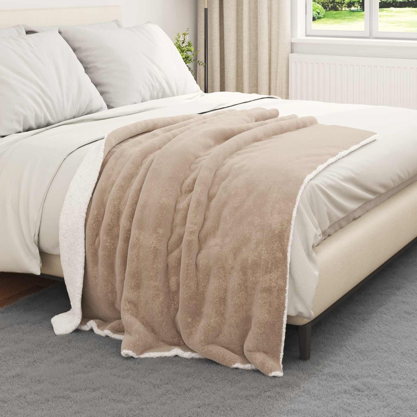 Coperta Cammello 130 x 150 cm Panno | homemem39