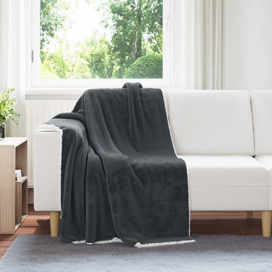 Coperta Grigio Scuro 130 x 150 cm 1 kg Panno - homemem39