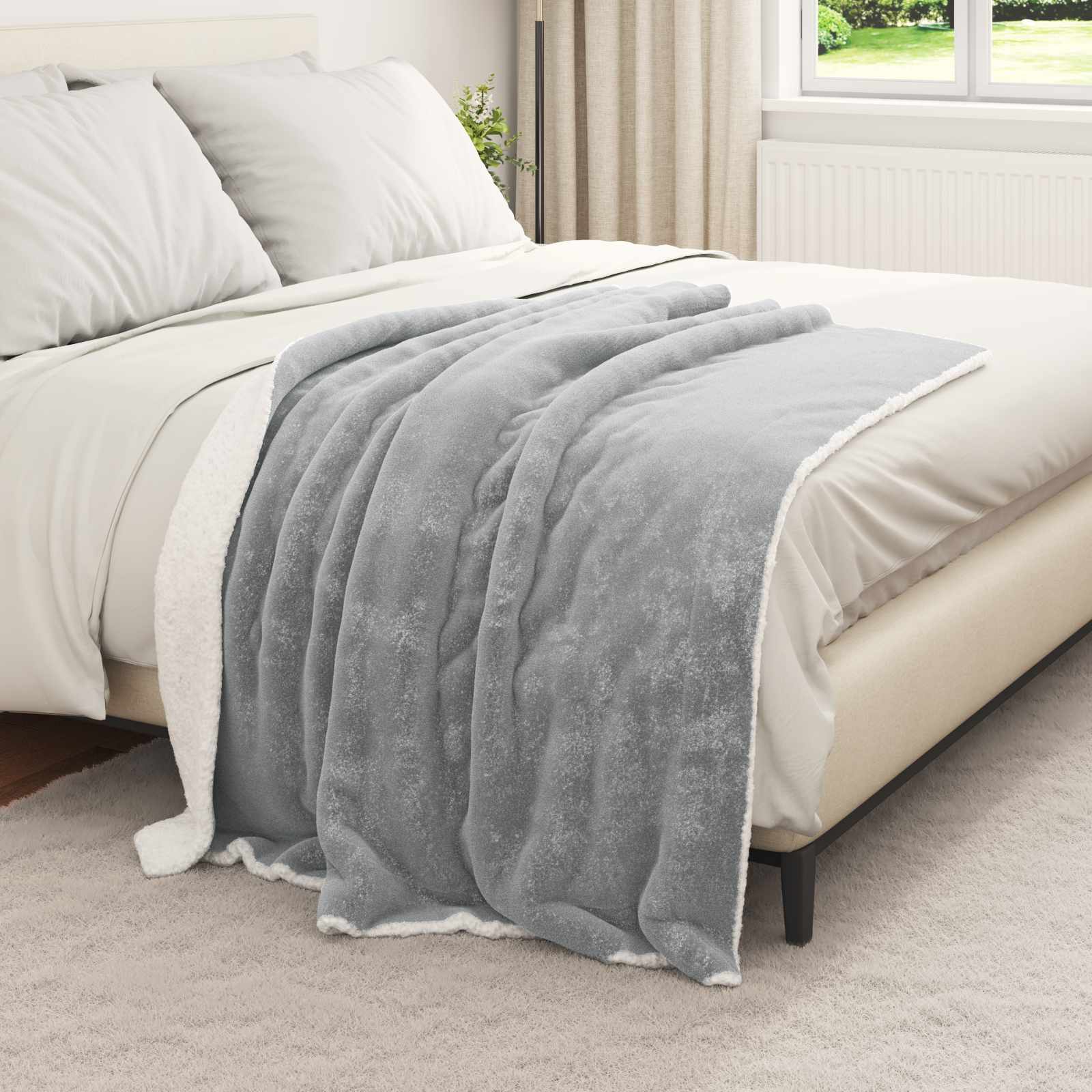 Coperta Grigio 130 x 150 cm Panno | homemem39