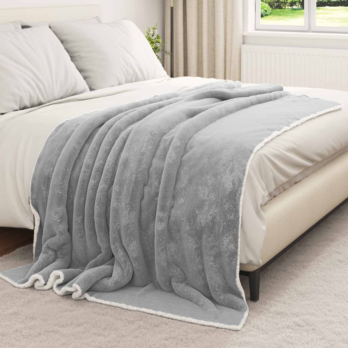 Coperta Grigio 150 x 200 cm Panno