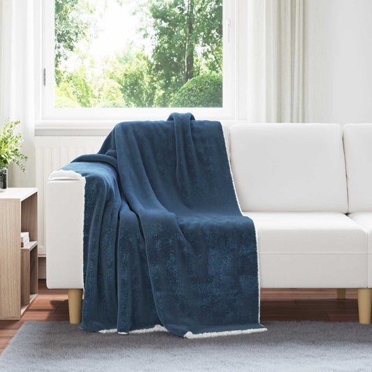 Coperta Blu navy 130 x 150 cm 1 kg Panno - homemem39
