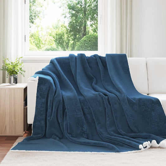 Coperta Blu navy 240 x 270 cm Panno | homemem39
