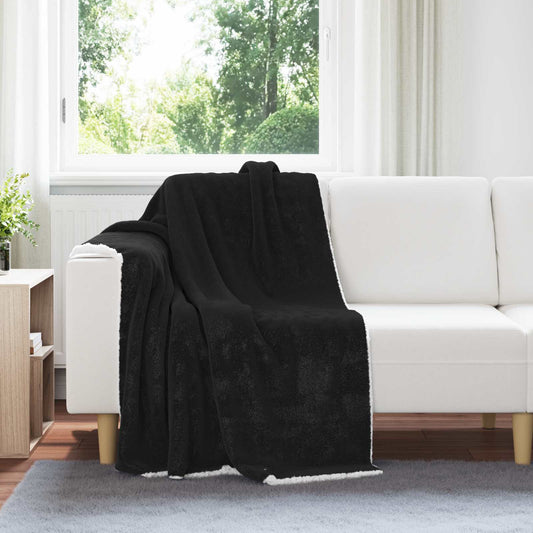 Coperta Nero 130 x 150 cm Panno | homemem39