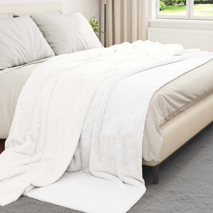 Coperta Bianco 220 x 240 cm Panno | homemem39