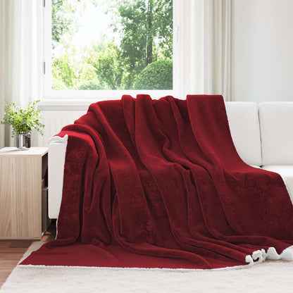 Coperta Rosso Bordeaux 220 x 240 cm Panno
