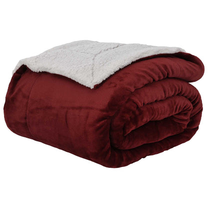 Coperta Rosso Bordeaux 220 x 240 cm Panno