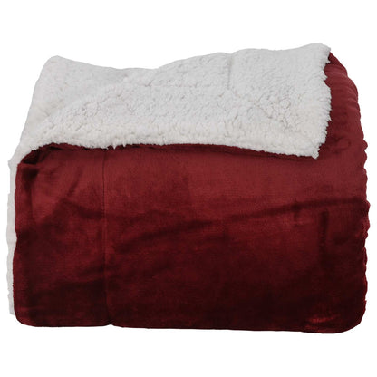 Coperta Rosso Bordeaux 220 x 240 cm Panno