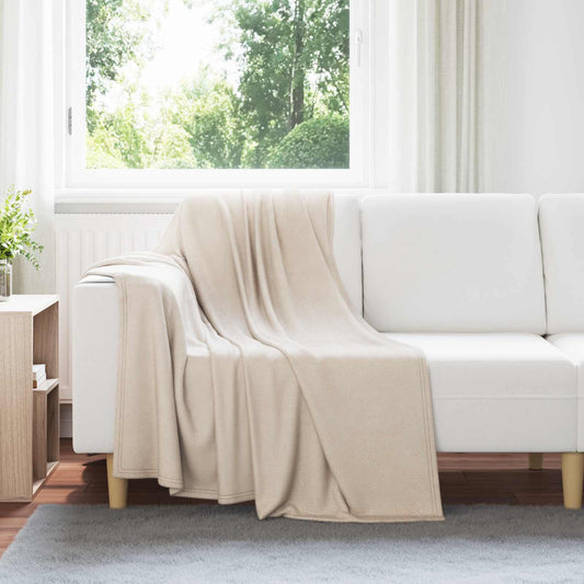 Coperta Beige 170 x 130 cm Panno