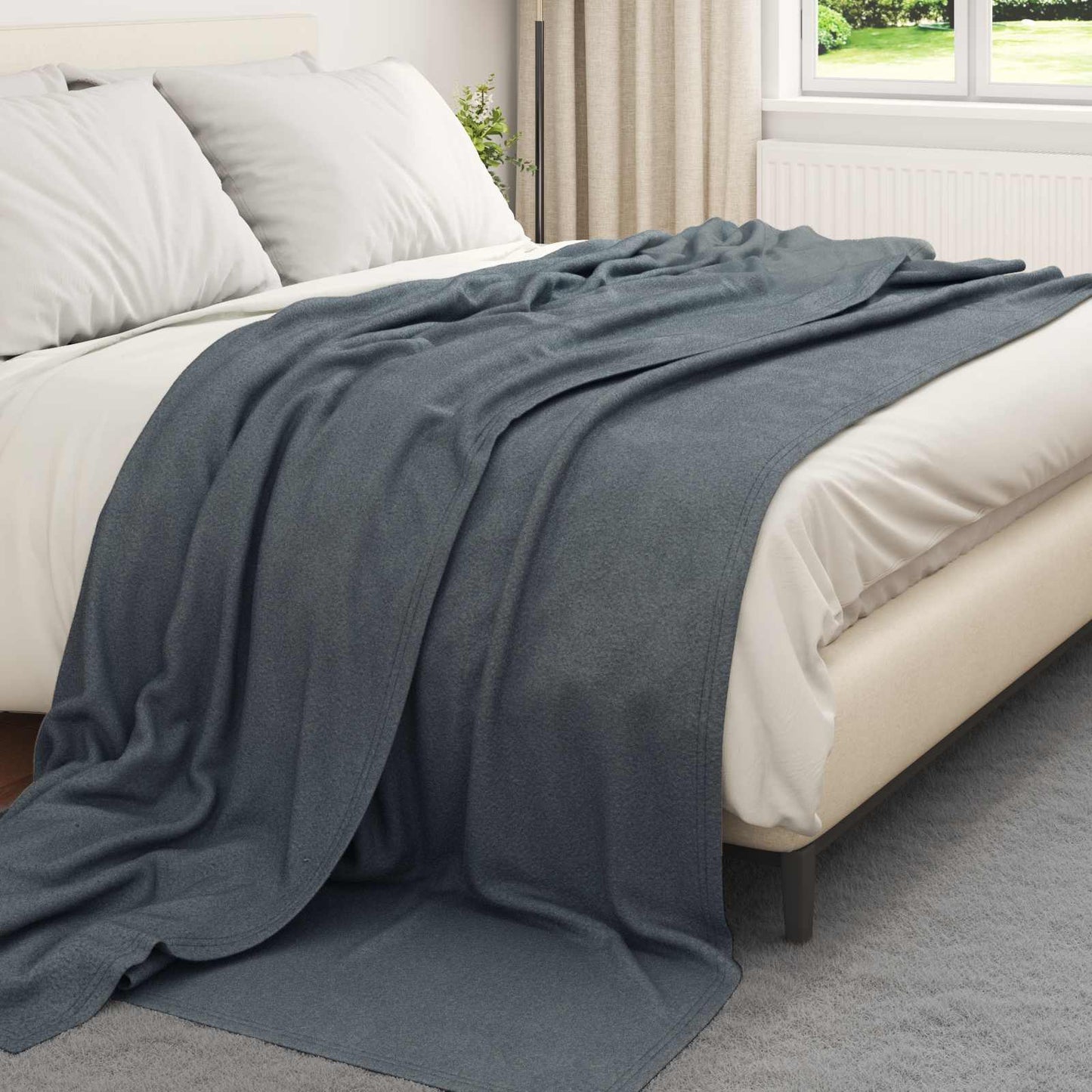 Coperta Grigio scuro 270 x 240 cm Panno