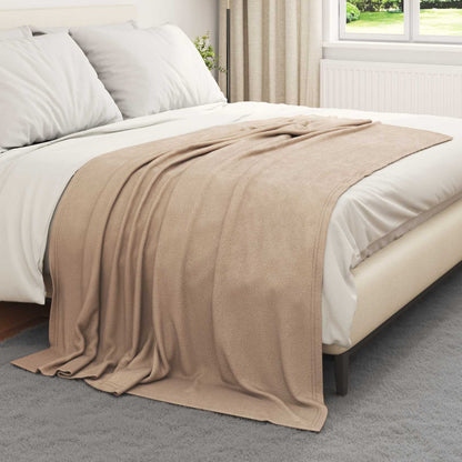 Coperte da Pile 6 pcs Cammello 200 x 150 cm Panno