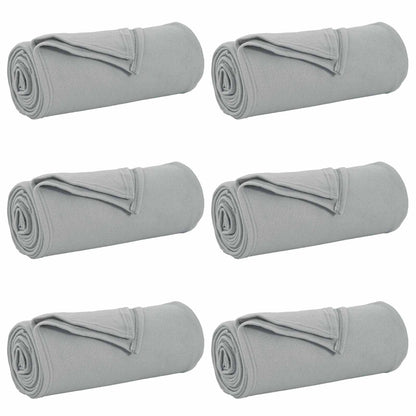 Coperte da Pile 6 pcs Grigio 240 x 220 cm Panno | homemem39