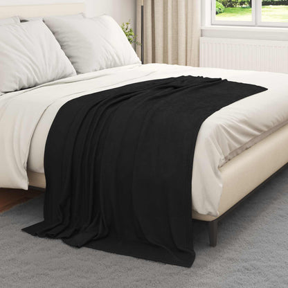 Coperte da Pile 6 pcs Nero 170 x 130 cm Panno | homemem39