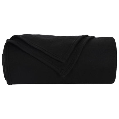Coperte da Pile 6 pcs Nero 170 x 130 cm Panno