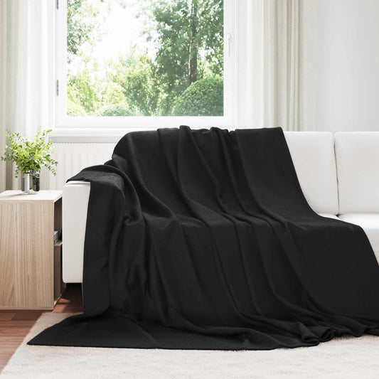 Coperte da Pile 6 pcs Nero 270 x 240 cm Panno | homemem39