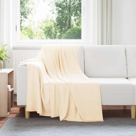 Coperte da Pile 6 pcs Crema 170 x 130 cm Panno