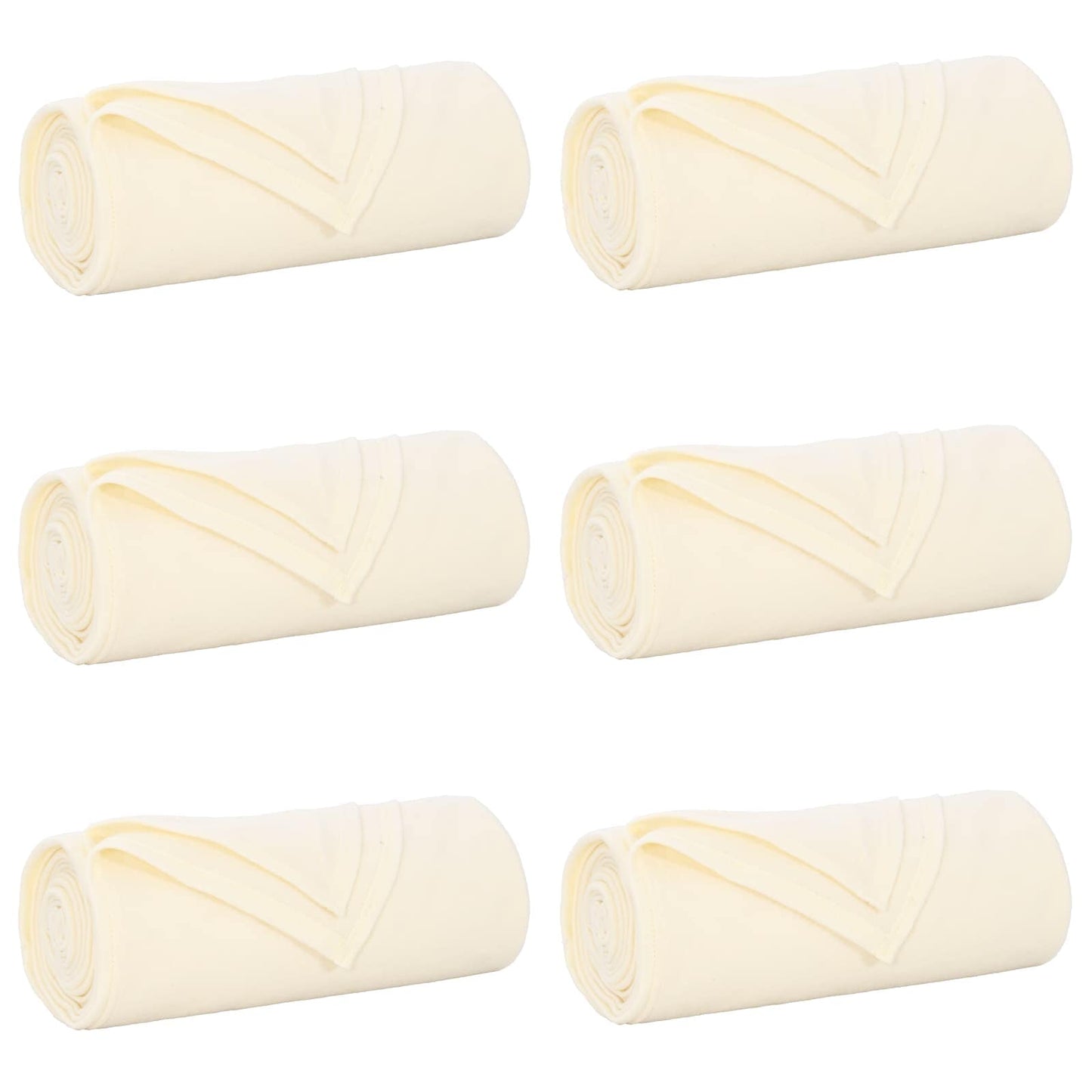Coperte da Pile 6 pcs Crema 170 x 130 cm Panno