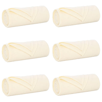 Coperte da Pile 6 pcs Crema 170 x 130 cm Panno