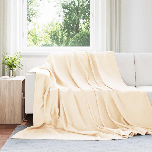 Coperte da Pile 6 pcs Crema 240 x 220 cm Panno | homemem39