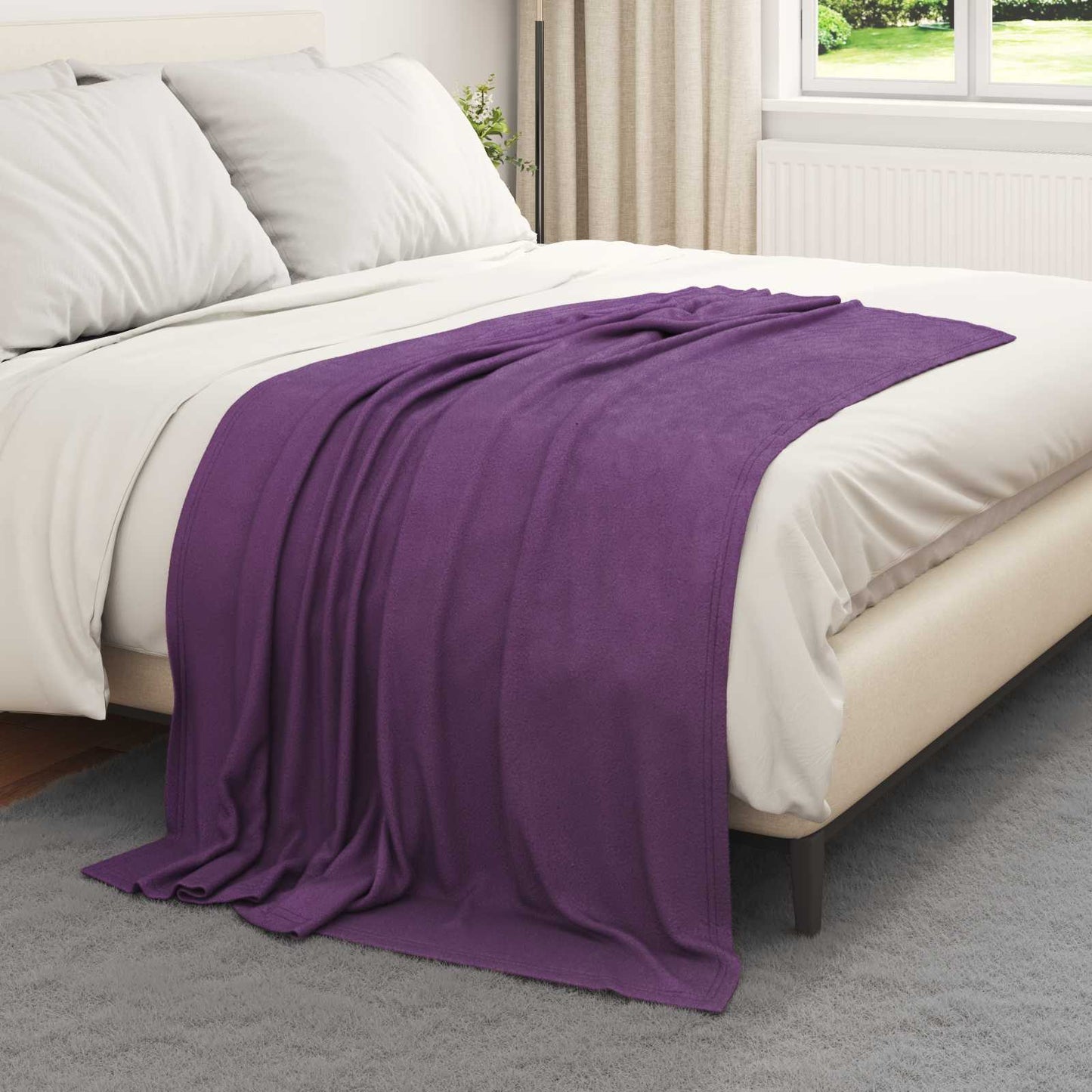 Coperte da Pile 6 pcs Viola 170 x 130 cm Panno