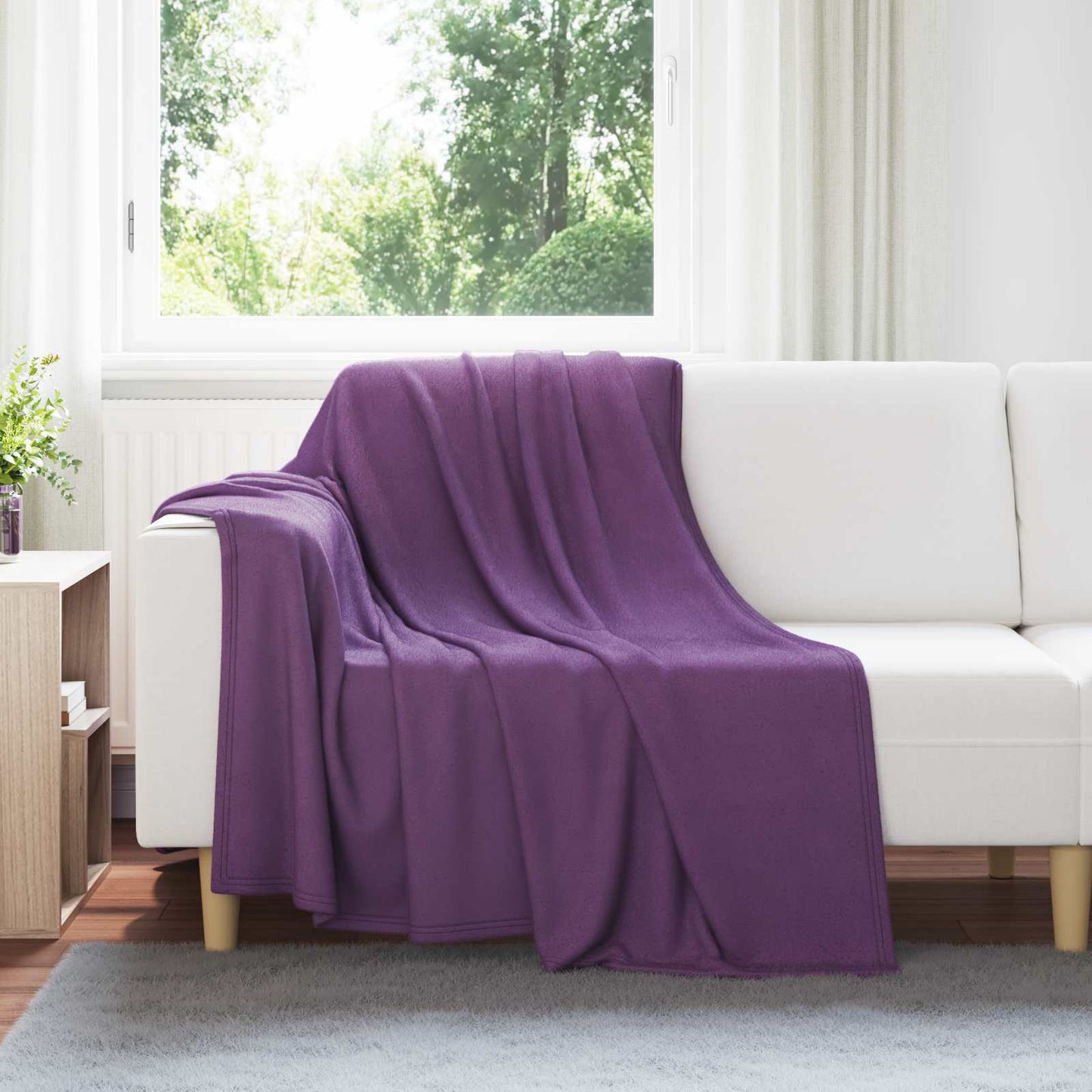 Coperte da Pile 6 pcs Viola 200 x 150 cm Panno