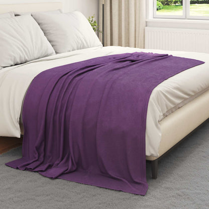 Coperte da Pile 6 pcs Viola 200 x 150 cm Panno
