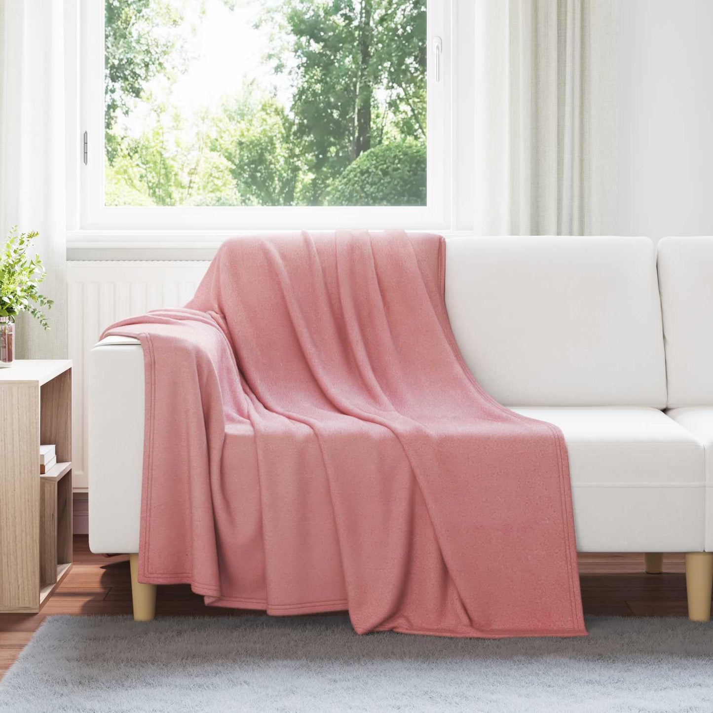 Coperte da Pile 6 pcs Rosa 200 x 150 cm Panno | homemem39