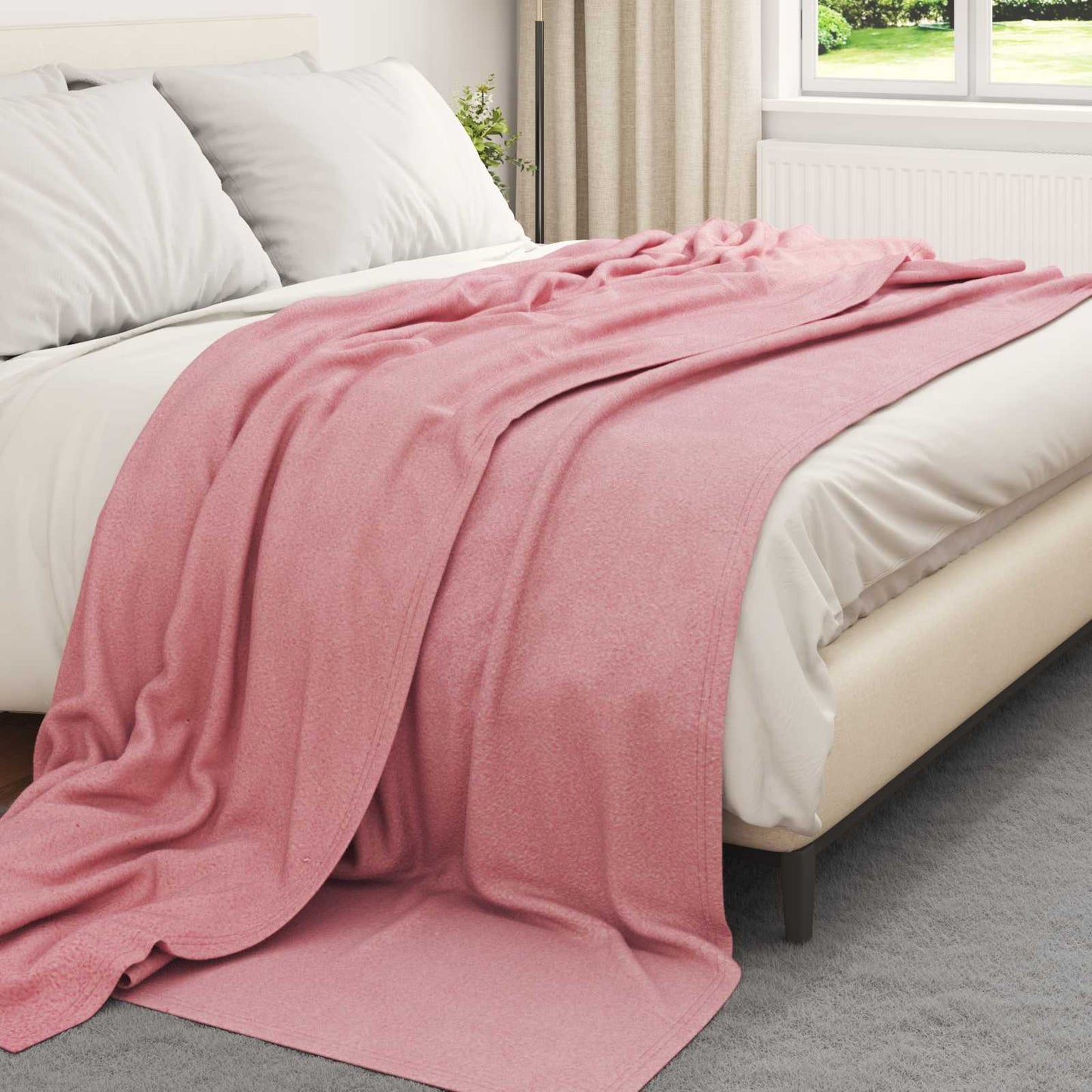 Coperte da Pile 6 pcs Rosa 240 x 220 cm Panno