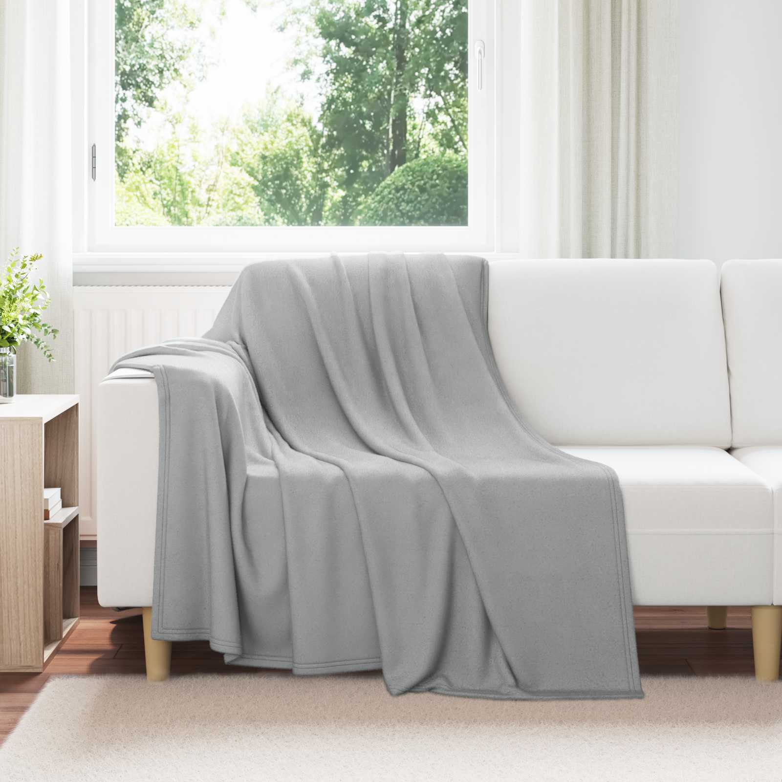 Coperte da Pile 24 pcs Grigio 200 x 150 cm Panno | homemem39